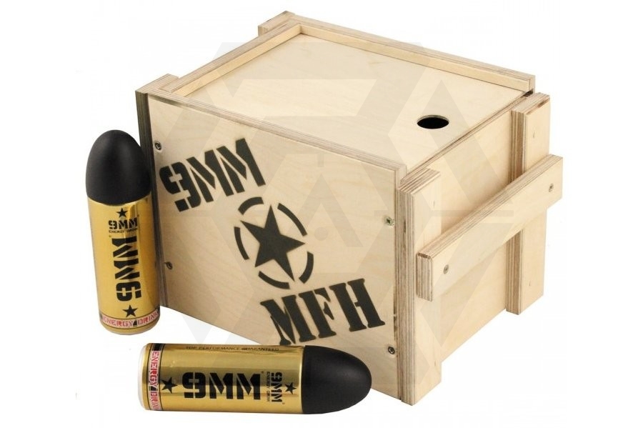 MFH 9mm Energy Drink Ammo Box of 12 - Main Image © Copyright Zero One Airsoft