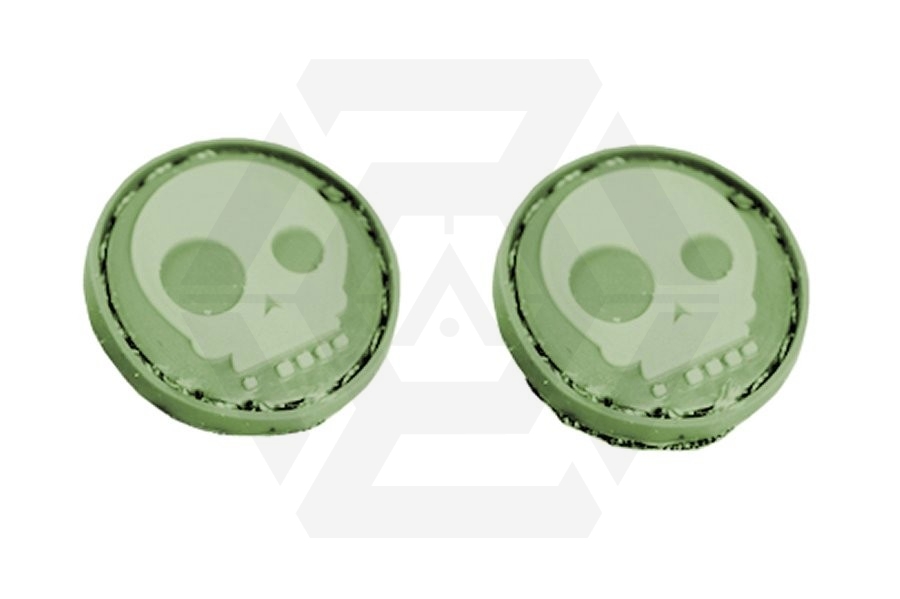EB Velcro "Round Skull" Mini Patch - Pack of Two - Main Image © Copyright Zero One Airsoft