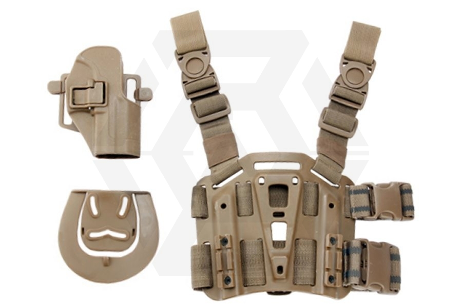 Weekend Warrior CQC Holster & Leg Platform for USG Compact (Coyote Tan) - Main Image © Copyright Zero One Airsoft