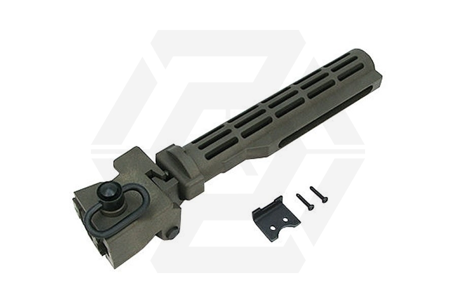 King Arms Folding Stock Tube for AK (Olive) - Main Image © Copyright Zero One Airsoft
