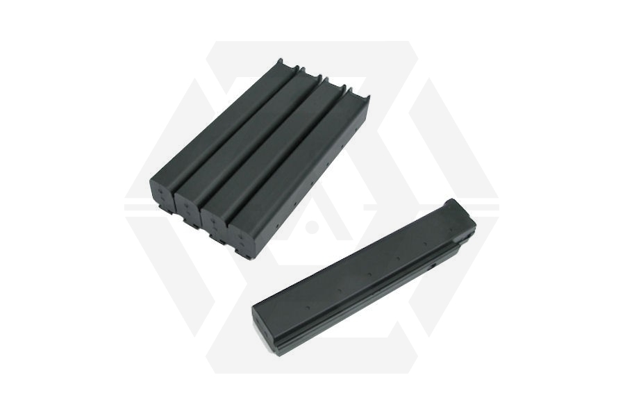 King Arms AEG Mag for Thompson 110rds Box Set of 5 - Main Image © Copyright Zero One Airsoft
