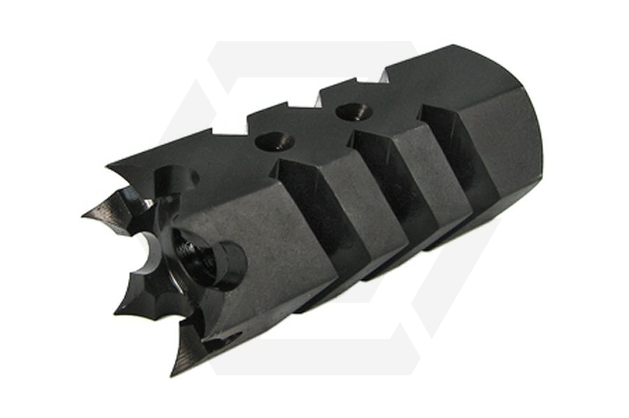 King Arms Flash Suppressor 14mm CCW Tromix Shark - Main Image © Copyright Zero One Airsoft
