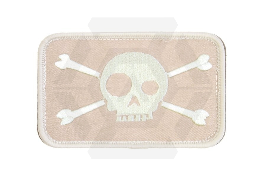 King Arms Velcro Patch "Funny Skull" (Tan) - Main Image © Copyright Zero One Airsoft