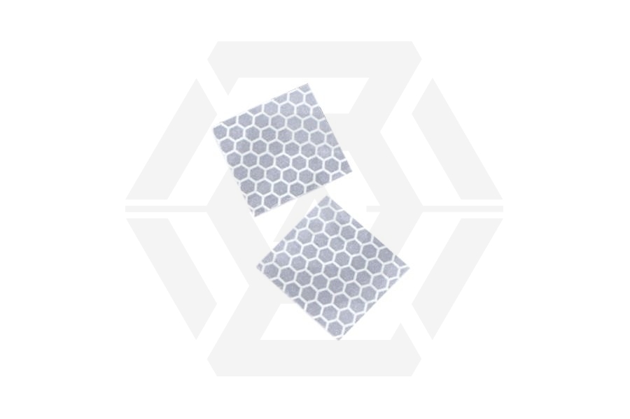King Arms Reflective Velcro Helmet Tabs (Silver) - Main Image © Copyright Zero One Airsoft