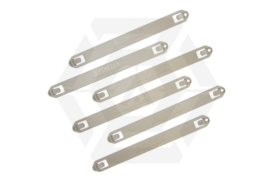 Blackhawk MOLLE 9 Width Speed Clip Set of 6 (Coyote Tan) - Main Image © Copyright Zero One Airsoft