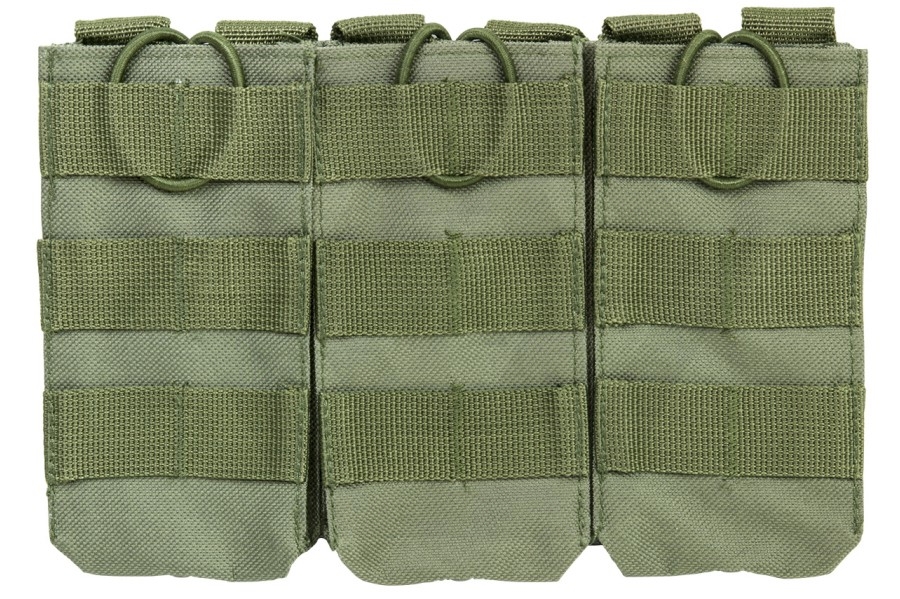 NCS VISM MOLLE Triple Mag Pouch for M4 (Olive) - Main Image © Copyright Zero One Airsoft