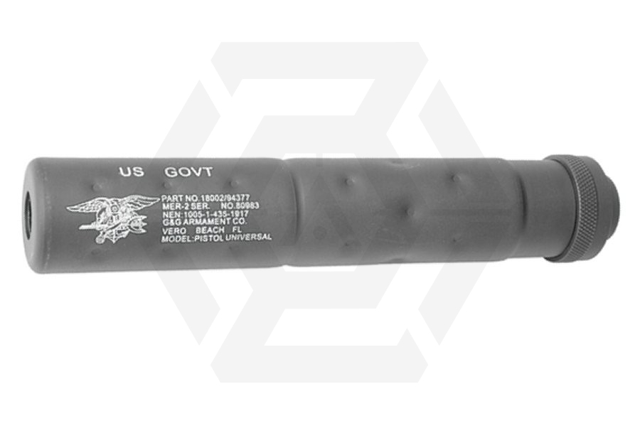 G&G Suppressor 14mm CCW SOCOM Style (Black) - Main Image © Copyright Zero One Airsoft