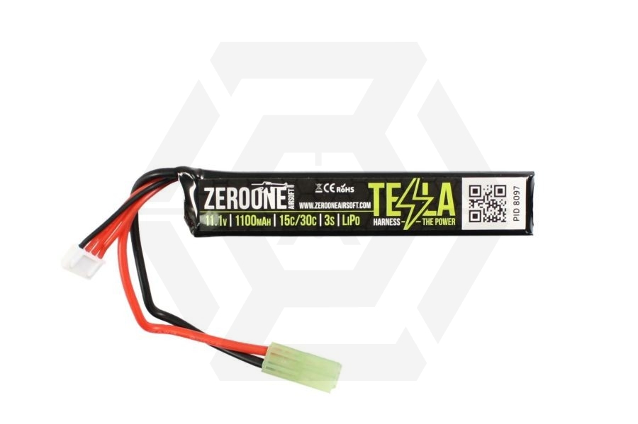 ZO Tesla Battery 11.1v 1100mAh 15C LiPo - Main Image © Copyright Zero One Airsoft