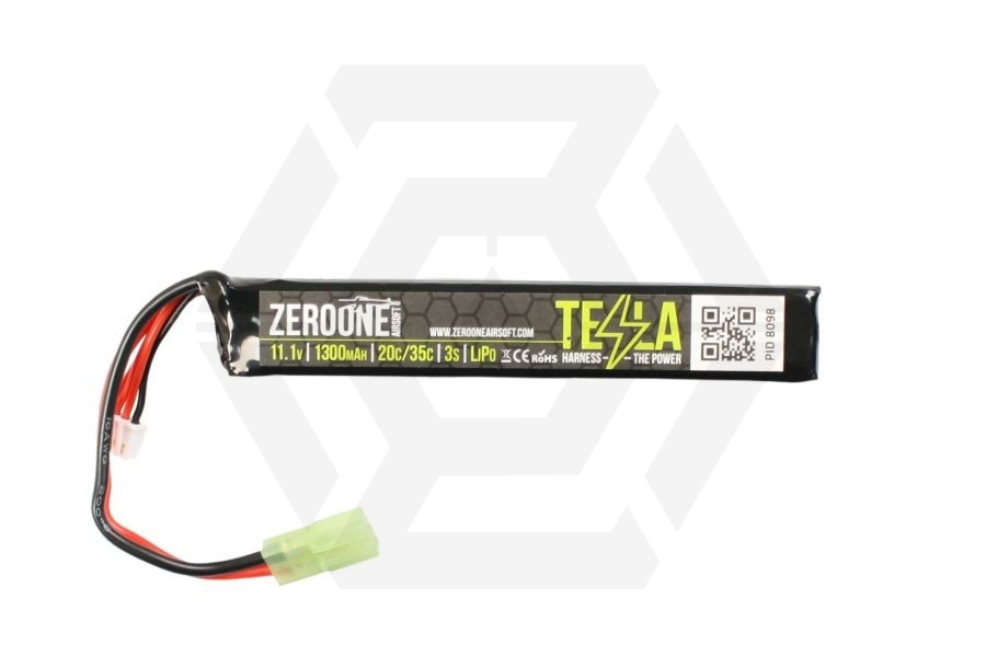 ZO Tesla Battery 11.1v 1300mAh 20C LiPo - Main Image © Copyright Zero One Airsoft