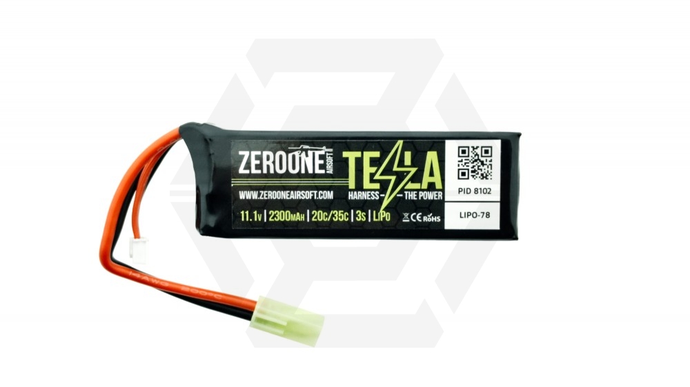 ZO Tesla Battery 11.1v 2300mAh 20C LiPo - Main Image © Copyright Zero One Airsoft