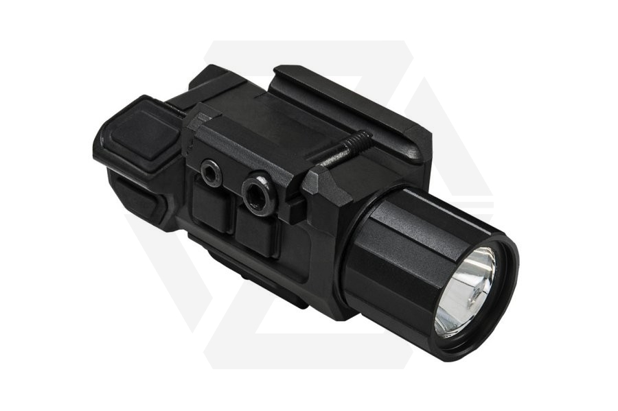 NCS Pistol Flashlight with Strobe & Green Laser - Main Image © Copyright Zero One Airsoft