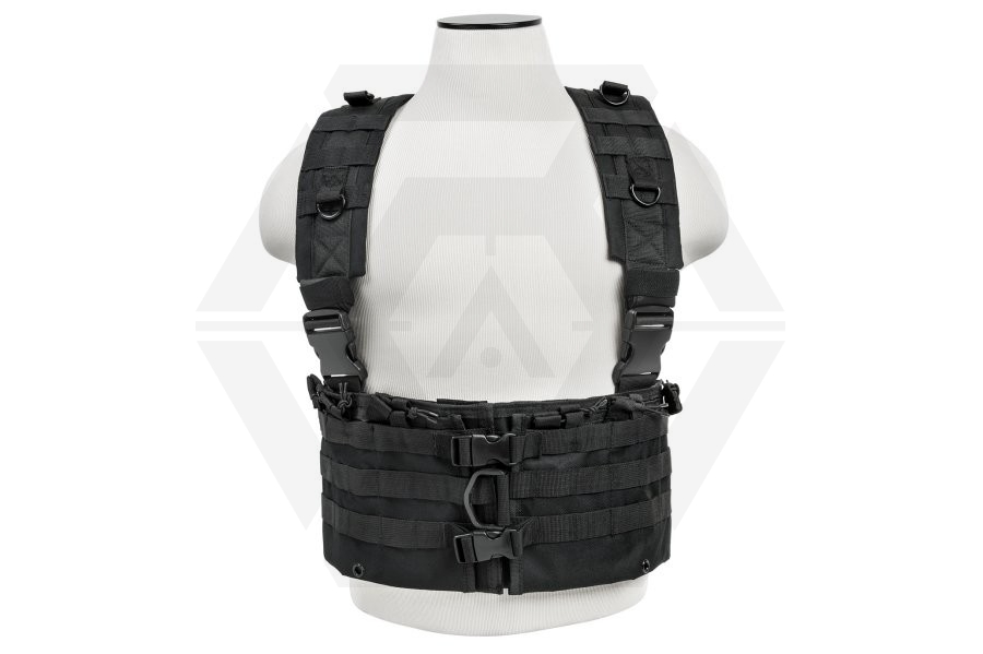 NCS VISM MOLLE Chest Rig with Mag Pouches (Black) - Main Image © Copyright Zero One Airsoft