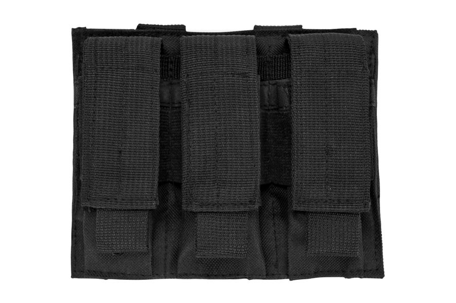 NCS VISM MOLLE Pistol Mag Pouch Triple (Black) - Main Image © Copyright Zero One Airsoft