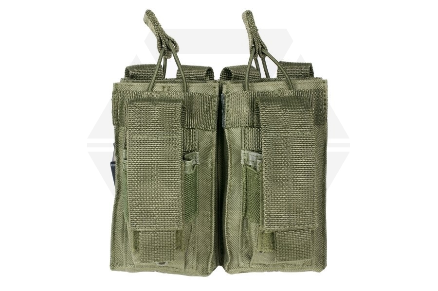 NCS VISM MOLLE Double Mag Pouch for M4 with Pistol Mag Pouches (Olive) - Main Image © Copyright Zero One Airsoft