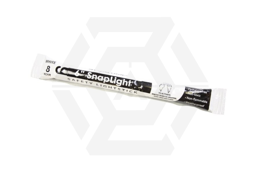 Cyalume 6" 8 Hour Lightstick (White) - Main Image © Copyright Zero One Airsoft