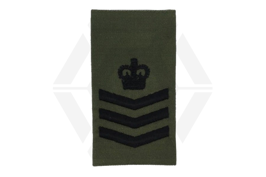 Rank Slide Pair (Olive) - S/Sgt - Main Image © Copyright Zero One Airsoft