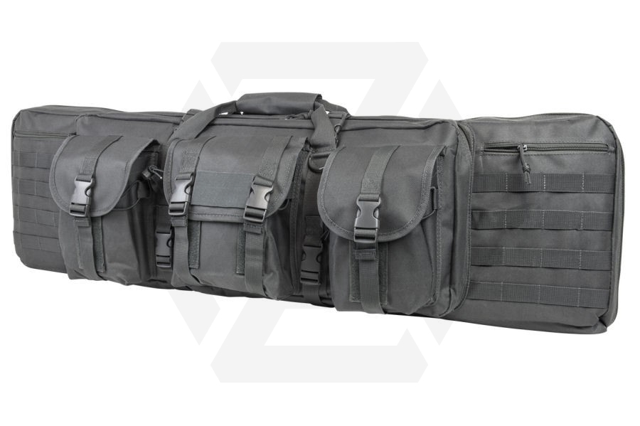 NCS VISM MOLLE Double Rifle Case 42" with Side Pouches (Grey) - Main Image © Copyright Zero One Airsoft