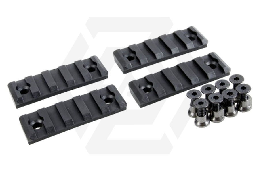 EB Polymer 20mm Rail Set for KeyMod (Black) 5 Slots - Main Image © Copyright Zero One Airsoft